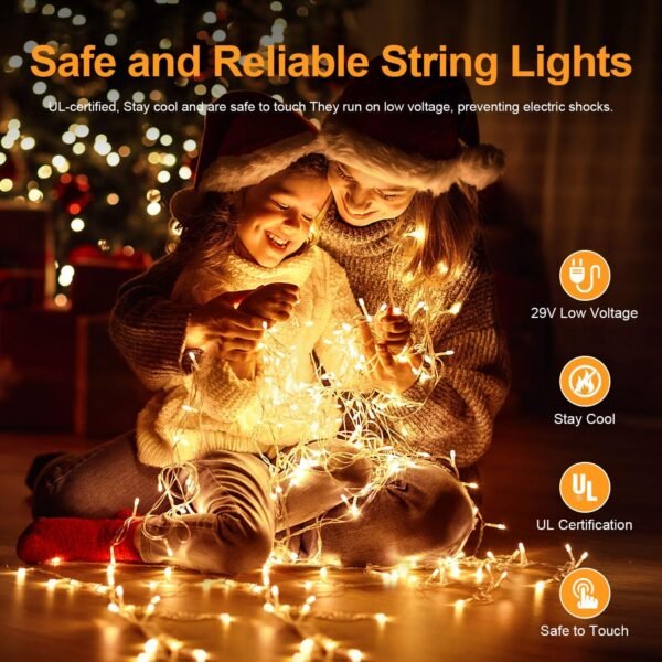 355FT 900 LED Christmas Lights, Extra Long Outdoor String Lights Waterproof, Timer & Memory, 8 Modes Dimmable Plug in Fairy Lights for Outside Tree Wedding Patry Holiday Decorations, Warm White - Image 6