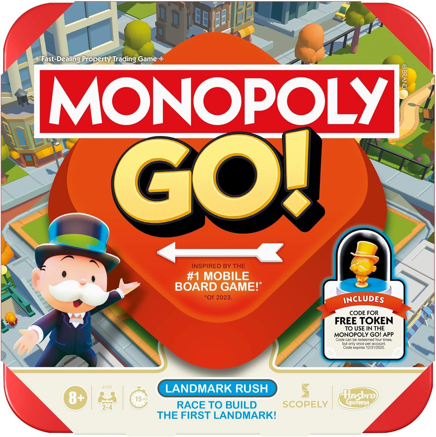 Monopoly GO! Board Game | Inspired by The Popular Mobile Board Game | Ages 8+ | 2-4 Players | 15 Mins. | Family Games | Travel Games for Kids and Adults - Image 2
