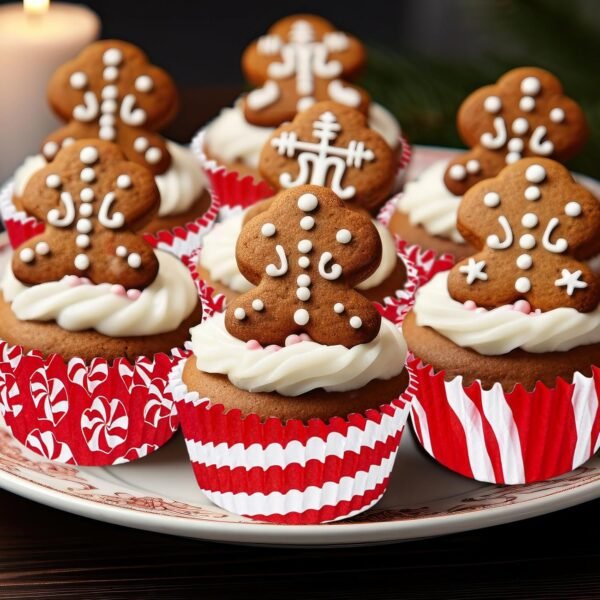 Whaline 600Pcs Christmas Candy Cupcake Liners Peppermint Baking Cups Holders Candy Cane Cupcake Wrappers Red White Candy Muffin Liners for Xmas Holiday Birthday Party Candy Make Baking Supplies - Image 7