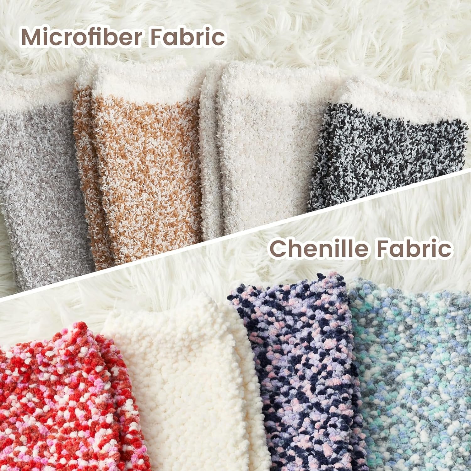 Snuggle Sac Warm Fuzzy Socks Christmas Socks for Women Super Soft Cozy Winter Slipper Socks Set Birthday Gifts For Her 4Pairs - Image 3