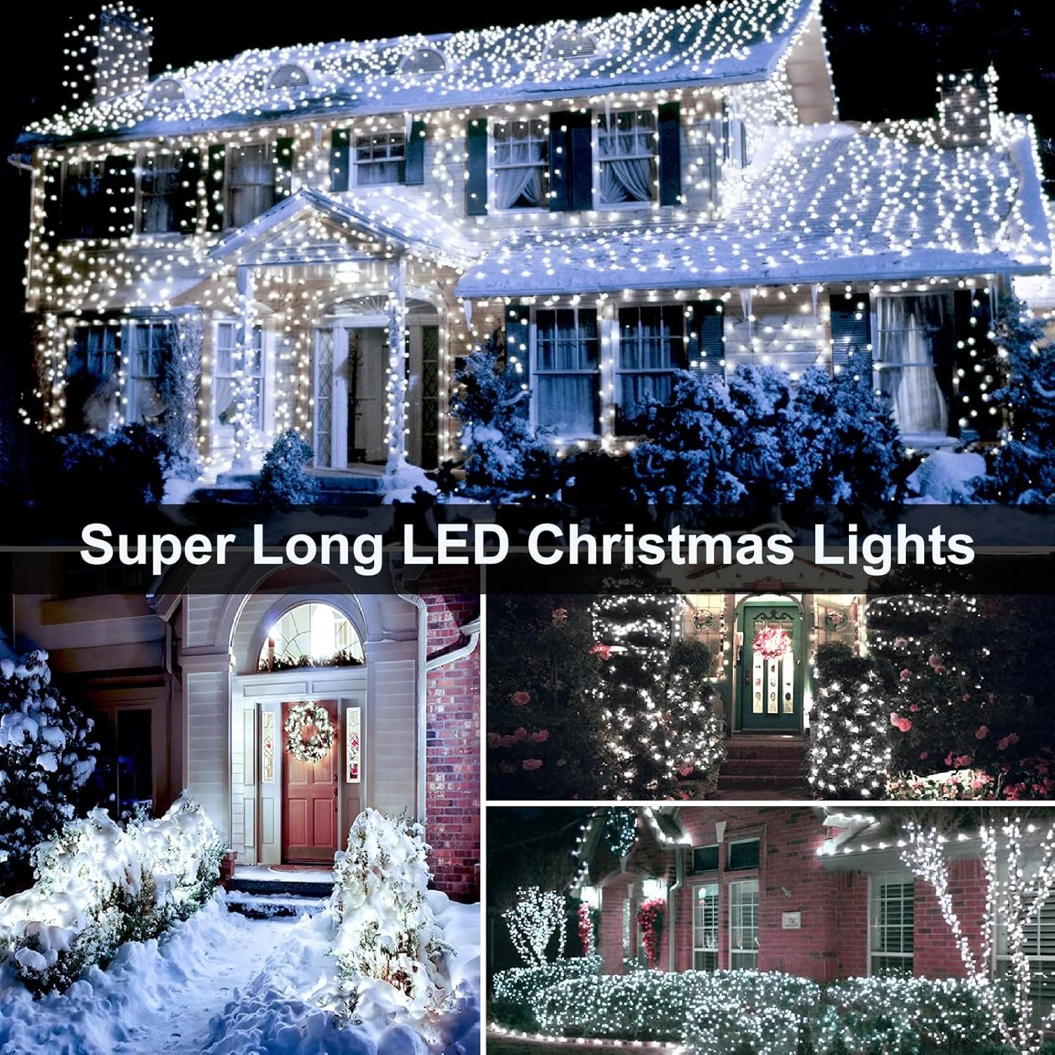 XURISEN 403FT Christmas Lights, 1000 LED Super Long String Lights 8 Modes & Memory Timer Plug in Twinkle Fairy Lights Decor for Home Xmas Party Wedding - Image 8