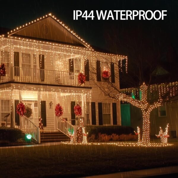 TW SHINE Christmas Lights, 1000 LED 328FT Christmas Tree Lights Plug in with 8 Modes, Remote Waterproof Christmas String Lights Outdoor Indoor Decorations for Xmas Party Yard Decor, Warm White - Image 5