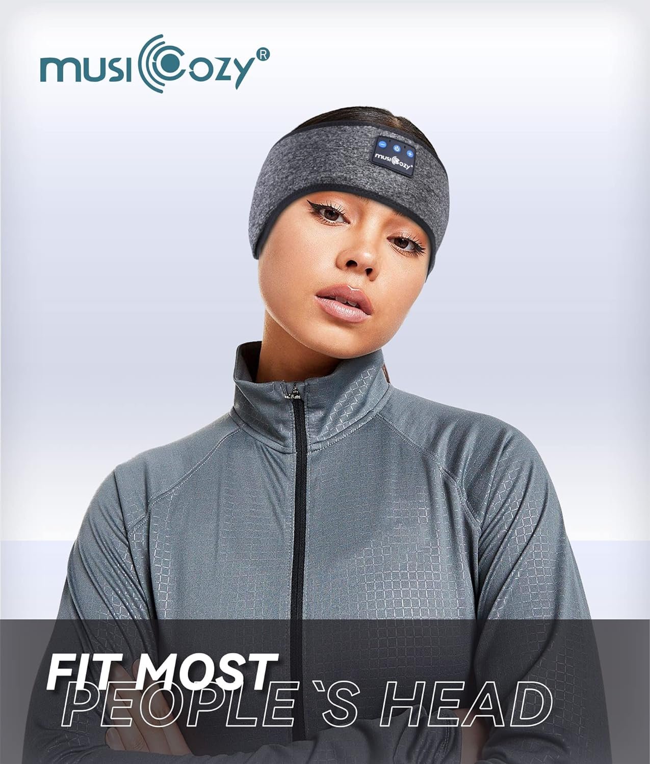 MUSICOZY Bluetooth 5.2 Sleep Headphones, Wireless Headband Earphones Sleeping Mask & Workout Headband for Women Men, Ideal for Running, Travel & Relaxation, Cool Tech Gifts - Image 4