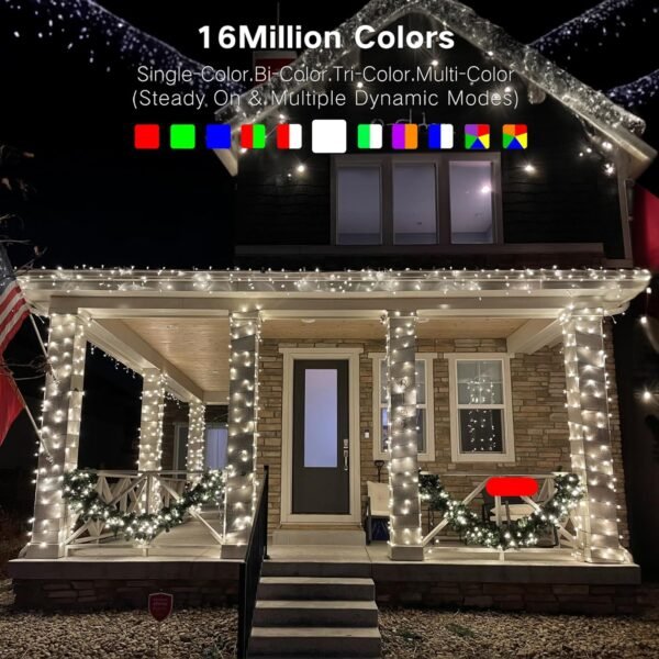 Brizled Pro Smart Christmas Lights, 66ft 200 LED WiFi Christmas Tree Lights, App Controlled RGB Color Changing Xmas Lights String Works with Alexa & Google Home for Holiday Xmas Party Indoor Outdoor - Image 4