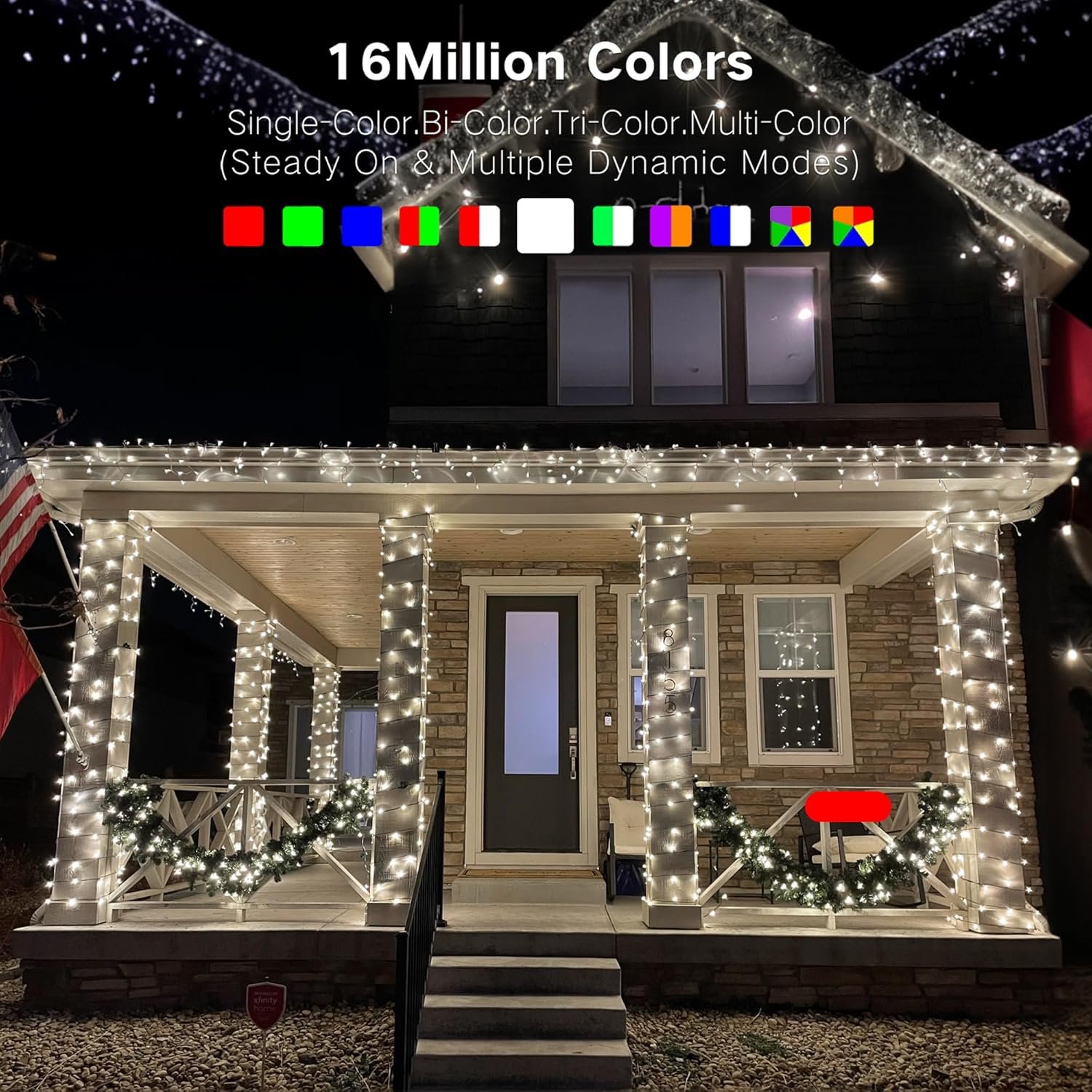 Brizled Pro Smart Christmas Lights, 66ft 200 LED WiFi Christmas Tree Lights, App Controlled RGB Color Changing Xmas Lights String Works with Alexa & Google Home for Holiday Xmas Party Indoor Outdoor - Image 4