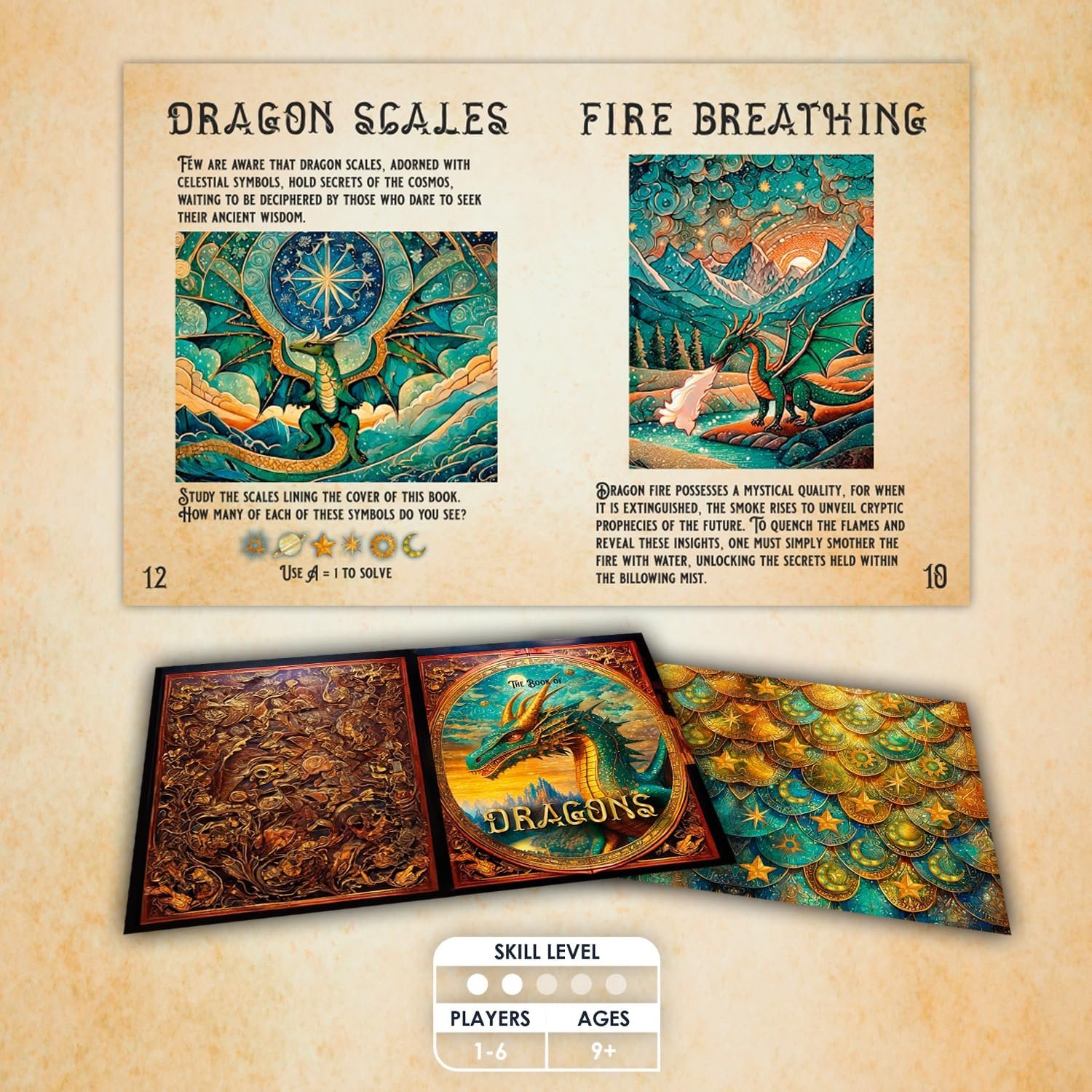 Talking Tables Enchanted Castle Escape Room Game for Kids, Rescue The Dragon, Puzzles, Clues, QR Codes., Music, Family Games, Adults, Brain Teaser Puzzles Ages 9+, 1-6 Players - Image 6
