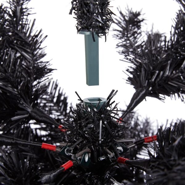 Yaheetech 6ft Black Artificial Christmas Pine Tree Seasonal Holiday Carnival Home Party Decoration for Home, Office, Party Decoration Indoor Outdoor with 818 Branch Tips and Foldable Stand - Image 10