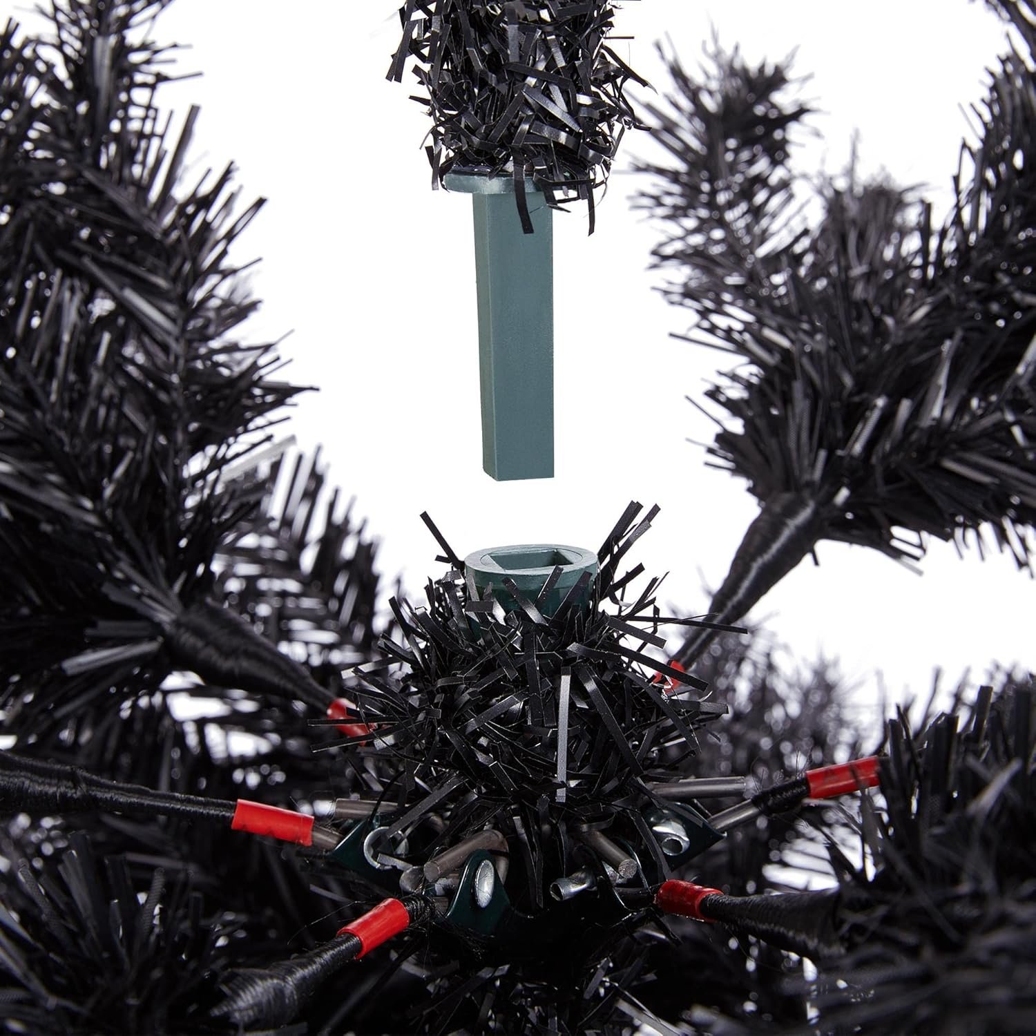 Yaheetech 6ft Black Artificial Christmas Pine Tree Seasonal Holiday Carnival Home Party Decoration for Home, Office, Party Decoration Indoor Outdoor with 818 Branch Tips and Foldable Stand - Image 10