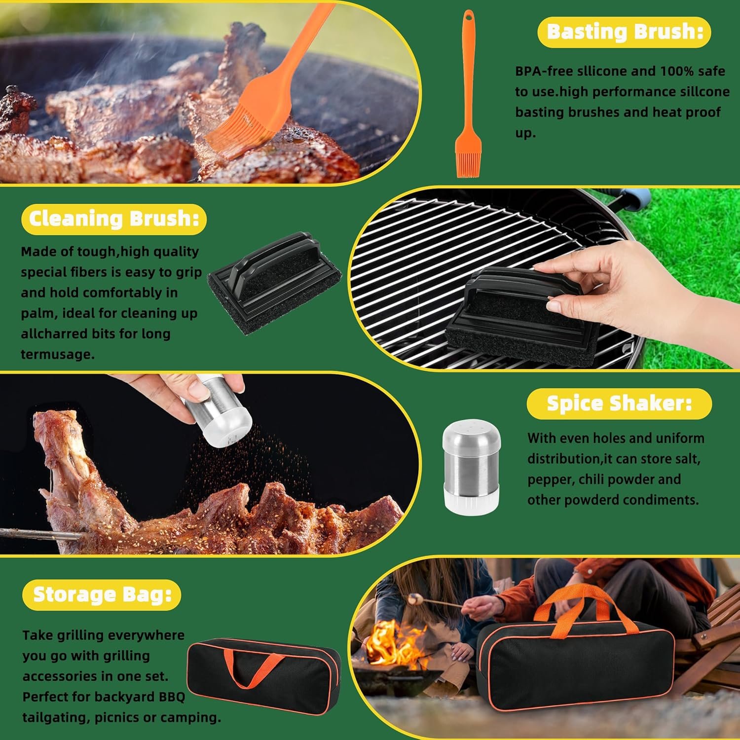 30PCS Griddle Accessories Kit, Flat Top Grill Accessories Set for Blackstone and Camp Chef, Grill Spatula Set with Melting Dome, Burger Press, Gifts for Men, Christmas Stocking Stuffers for Adults Men - Image 8
