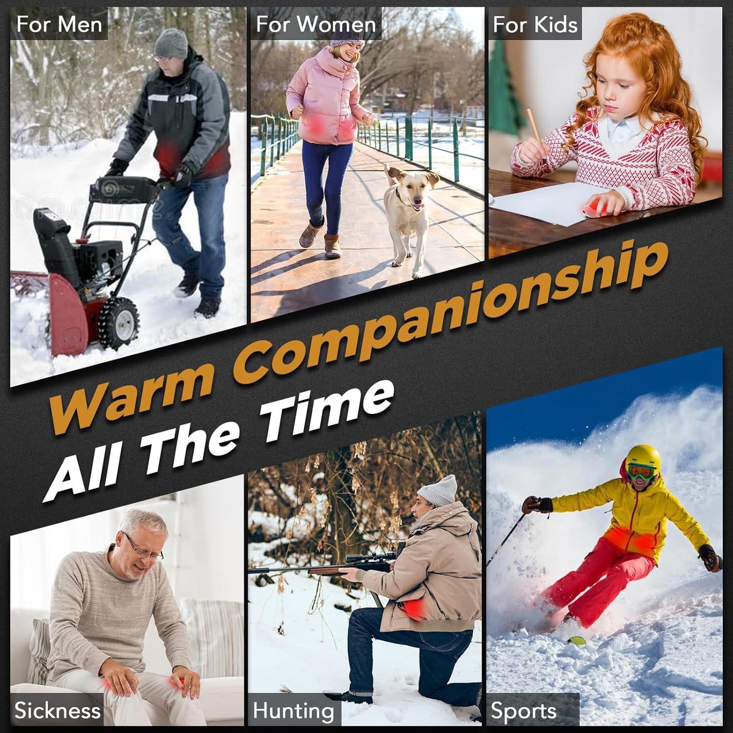 2 Pack Hand Warmers Rechargeable, Portable Electric Hand Warmers Reusable, USB 2 in 1 Handwarmers, Outdoor/Indoor/Warm Gifts for Men Women Kids - Image 7