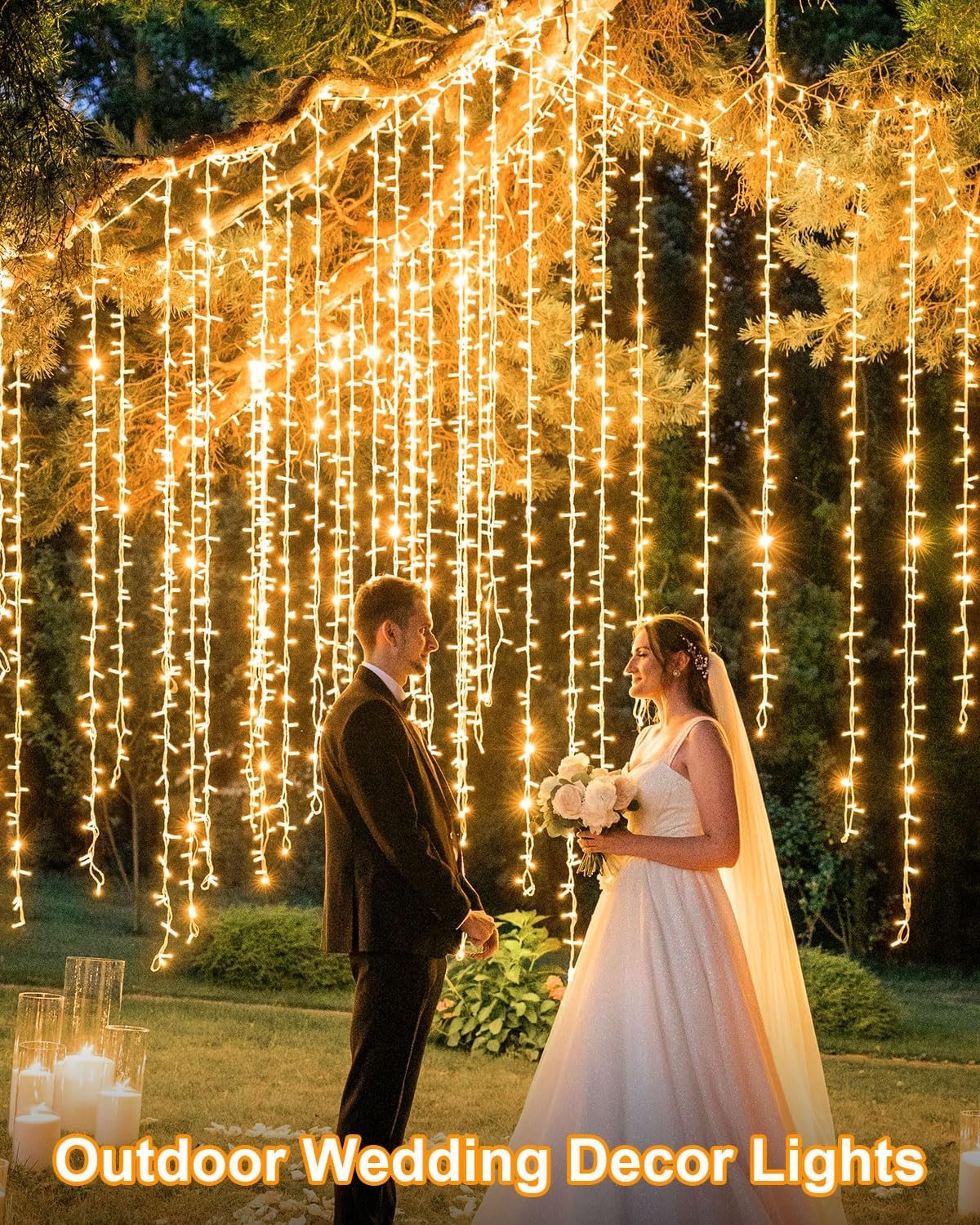 355FT 900 LED Christmas Lights, Extra Long Outdoor String Lights Waterproof, Timer & Memory, 8 Modes Dimmable Plug in Fairy Lights for Outside Tree Wedding Patry Holiday Decorations, Warm White - Image 9