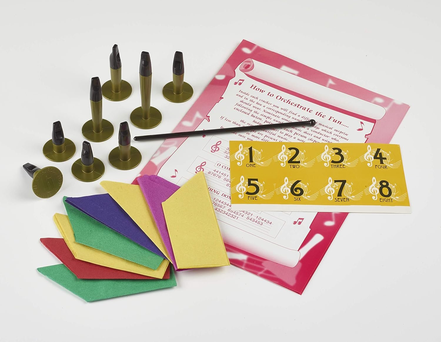 Muscial Christmas Party Favors - Contains Whistles, Badges and Song Sheet - 8 x 10 inch - 51908 - Image 4