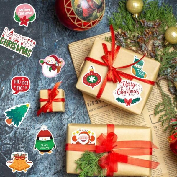 16 Sheets Christmas Stickers for Kids, Merry Christmas Theme Stickers Non-Repeating, Xmas Winter Holiday Party Stickers, Christmas Goodie Bag Fillers Christmas Party Favors Decorations - Image 8