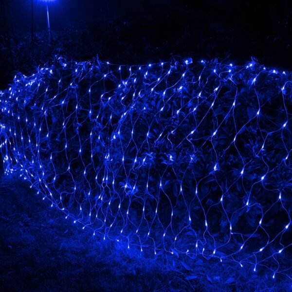 Joomer 12ft x 5ft 360 LED Christmas Net Lights, 8 Modes Bush Mesh Lights Connectable, Timer, Waterproof for Christmas Trees, Bushes, Garden, Outdoor Decorations (Clear Wire, Blue) - Image 7