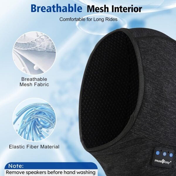 MUSICOZY Balaclava Ski Mask with Bluetooth 5.4 Headphones, Winter Thermal Face Mask, Windproof Neck Warmer for Outdoor Sports - Image 5