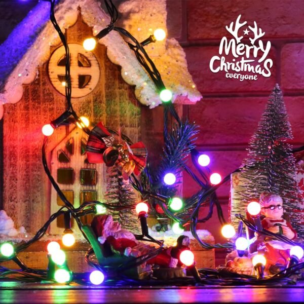 Brizled Christmas Lights, 66ft 200 LED Color Changing String Lights, Warm White & Colored Christmas Lights, Dimmable Berry String Lights, Connectable Lights String for Xmas Tree Party - Image 9