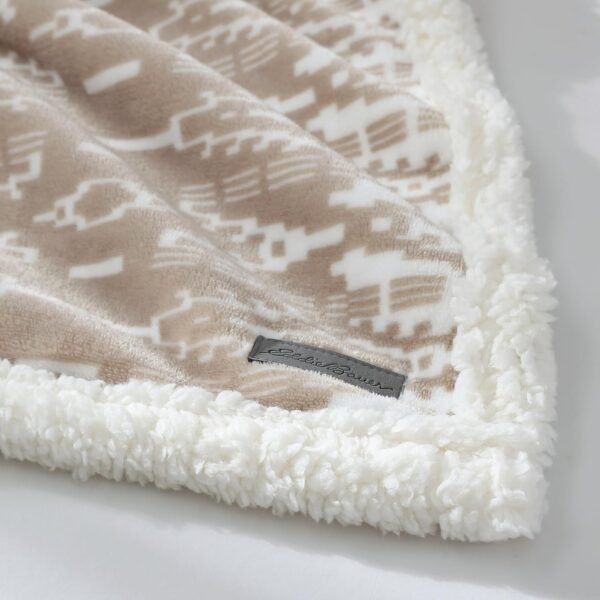 Eddie Bauer - Throw Blanket, Super Soft Reversible Sherpa Fleece Bedding, Ideal Christmas & White Elephant Gifts, Cozy Plaid Throw Blankets for Couch (San Juan Oyster, Throw) - Image 6