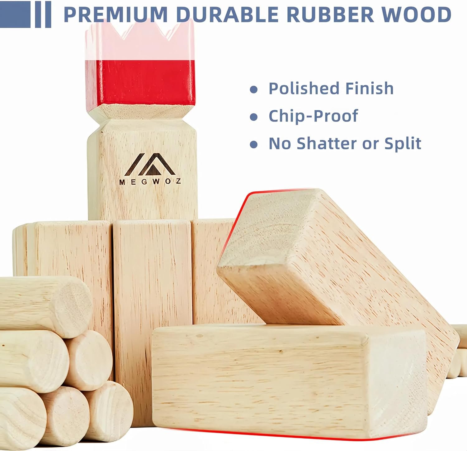 Kubb Yard Games Family Games for Kids and Adults New Zealand Pine Wooden Toss Games, Carnival Holiday Games for Family with Measuring Tape, Viking Chess Christmas Party Games for Kids Adults - Image 5