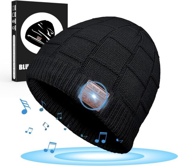 Greatfine Bluetooth Beanie, Beanie Hat for Men/Women/Teen, Unique Tech Gift for Christmas Stocking Stuffer - Image 2