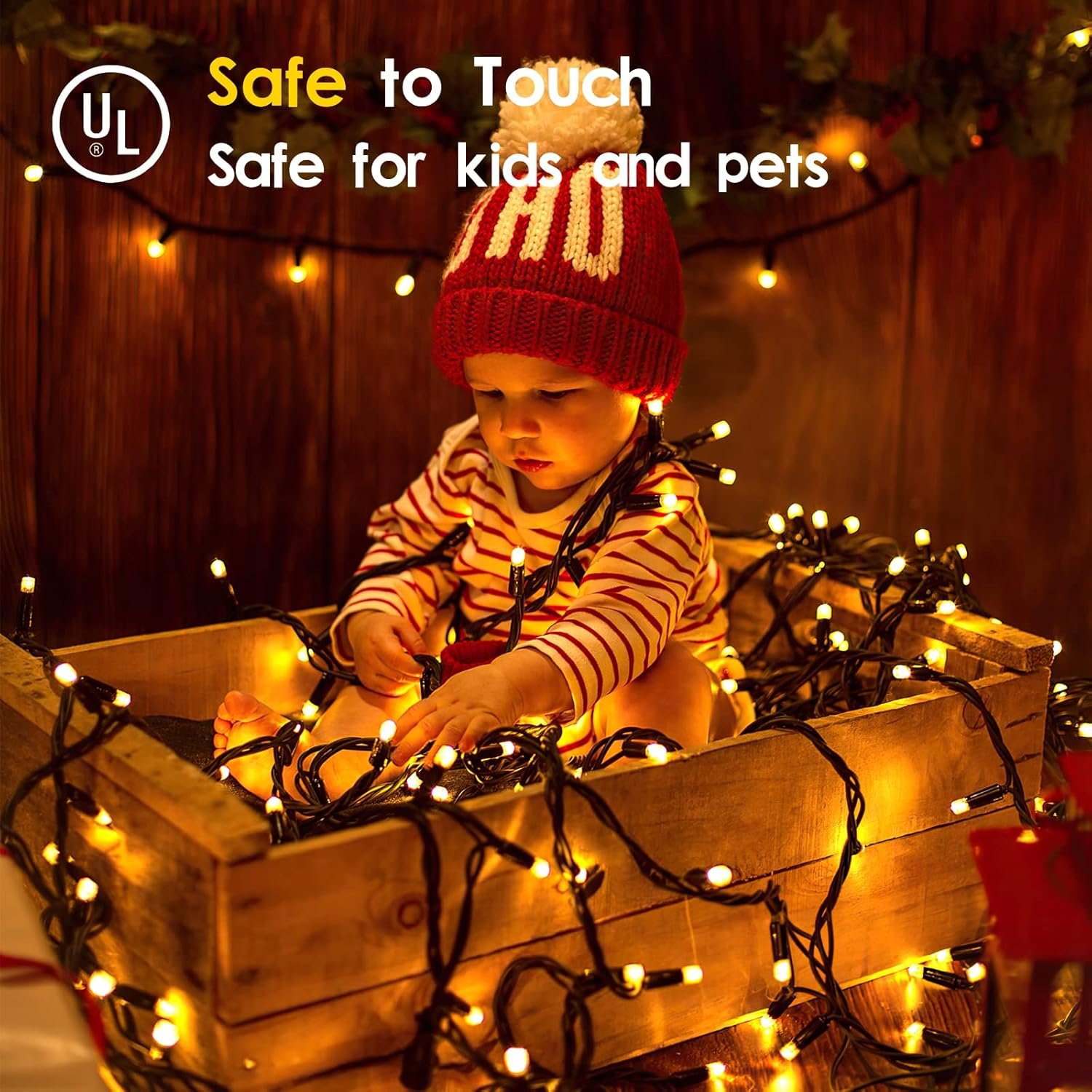 Techip 300 LED Christmas Lights Outdoor, Warm White Christmas Tree Lights Outside Waterproof Twinkle Lights Green Wire Connectable Plug in Christmas String Lights Indoor 108FT 8 Modes for House Decor - Image 5