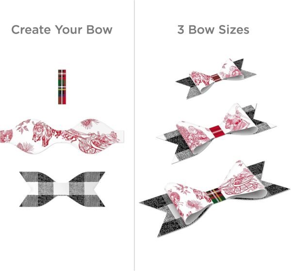 Hallmark Holiday Plaid Wrapping Paper with Cutlines and Optional DIY Bow Templates on Reverse (3-Pack: 120 Sq. Ft. Ttl) Red Toile, Black Buffalo Check, Plaid for Christmas, Birthdays, Weddings, Crafts - Image 7