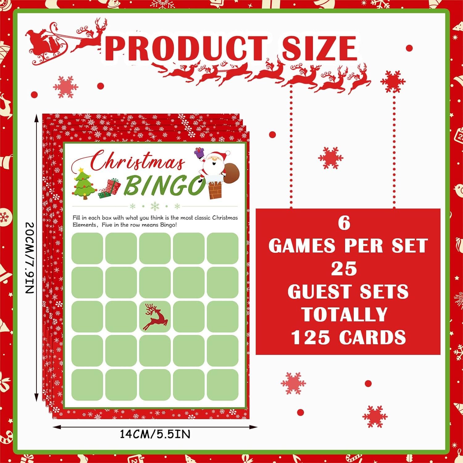 150 Sheets Christmas Bingo Game Xmas Holiday Winter Party Supplies Favors Word Scramble Games Word Search Game Funny Christmas Party Game Set for Classroom Prizes, 6 Styles - Image 3