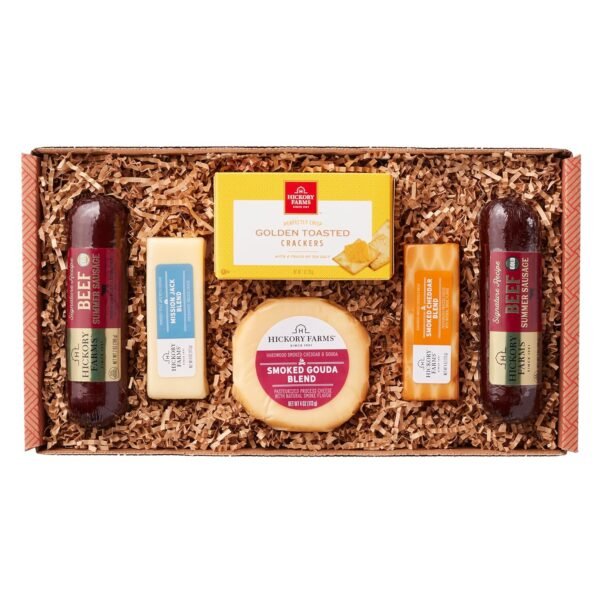 Hickory Farms Signature Beef Meat and Cheese Gift Basket (Medium) - Food Gift Box | Charcuterie Board Food - Summer Sausage and Cheese | Christmas Gift Basket | Holiday Gift Basket | Housewarming Gift - Image 2