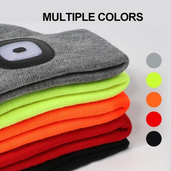 Unisex Beanie with The Light, USB Rechargeable LED Caps, Flashlight Hat Headlamp Beanie Gifts for Dad Father Husband - Image 7