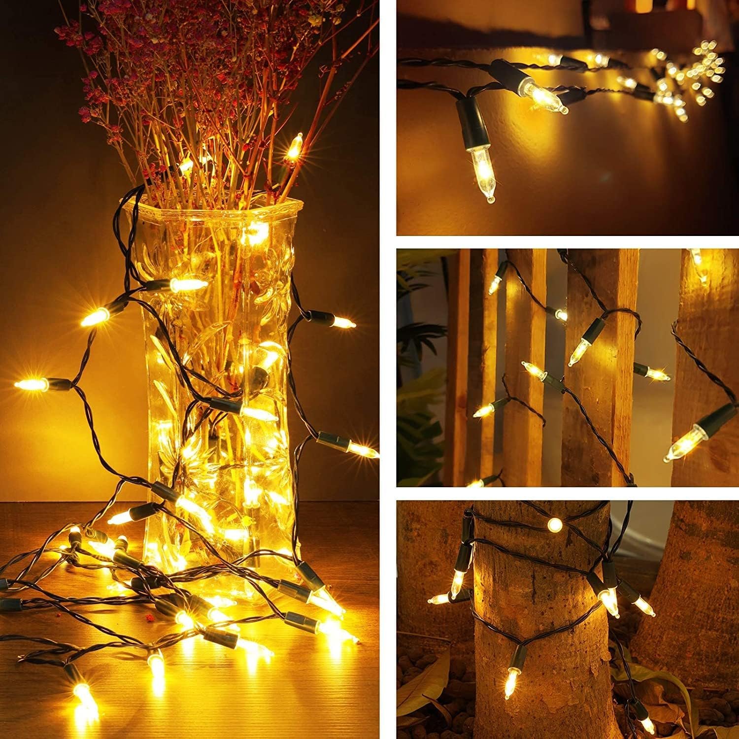 KOUQIYA Battery Operated Christmas Lights 2 Pack, 17ft 50 LED Mini String Lights with Auto-Timer 8 Modes Waterproof Tree Lights (Warm White - Image 5