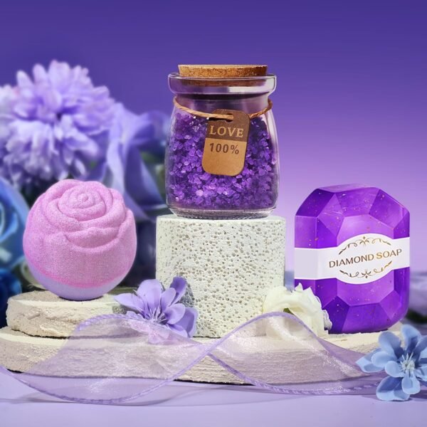 Gifts for Women, Birthday Gifts for Women, Gift Basket Set for Mom, Wife, Girlfriend, Mother, Her - Happy Birthday, Christmas Gift - Lavender Spa Gift Basket Set Christmas Gifts for Women - Image 5