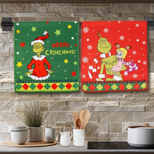 3 Pack Christmas Hand Towels for Kitchen, 14" x 28" Large Christmas Kitchen Bathroom Decor Absorbent Xmas Tea Dish Towels Set for Drying Cleaning Cooking Xmas Holiday Housewarming Gift for New Home - Image 8