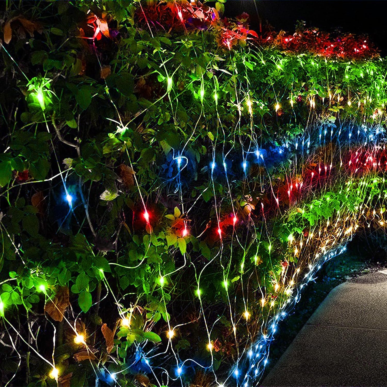 Net Lights Outdoor, 270 LED Christmas Net Lights for Bushes, Connectable mesh Lights with 8 Lighting Modes, 10×10 FT Waterproof Fairy Lights for Garden, Backyard, Holiday - Image 7