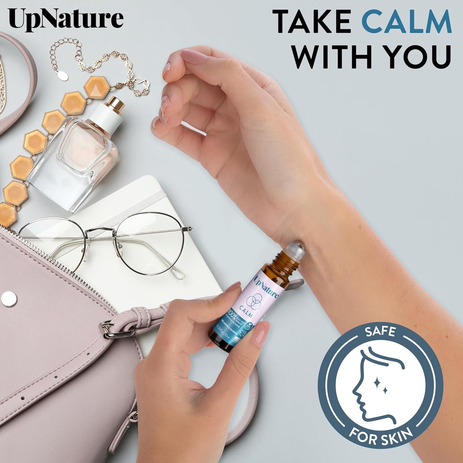 UpNature Calm Essential Oil Roll On - Stocking Stuffers for Women - 100% Natural Relaxation Self Care Gifts - Image 5