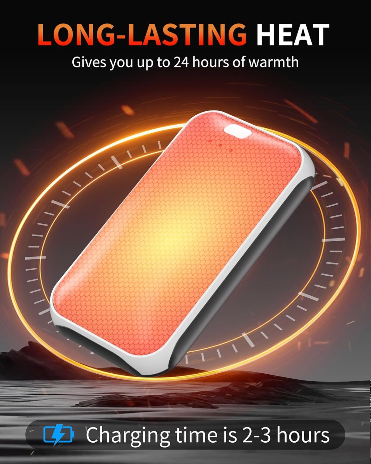 Hand Warmers Rechargeable, 2 Pack Electric Hand Warmer, Reusable Portable Pocket Heater USB Handwarmers, Gifts for Men, Women, Indoor, Outdoor, Hiking, Skiing, Camping, Hunting Accessories - Image 3