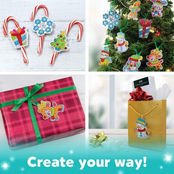 Creativity for Kids Big Gem Diamond Painting Kit: Holiday Stickers and Suncatchers, DIY Christmas Crafts for Kids - Image 7