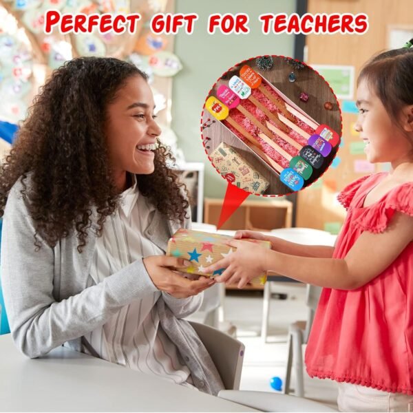 Nuogo 9 Pcs Teacher Appreciation Spatula Thank You Teacher Gifts Funny Silicone Spatulas Bulk Kitchen Spatulas Wooden Handle Spatula for Cooking Baking Thanksgiving Christmas End of Year Gift - Image 4