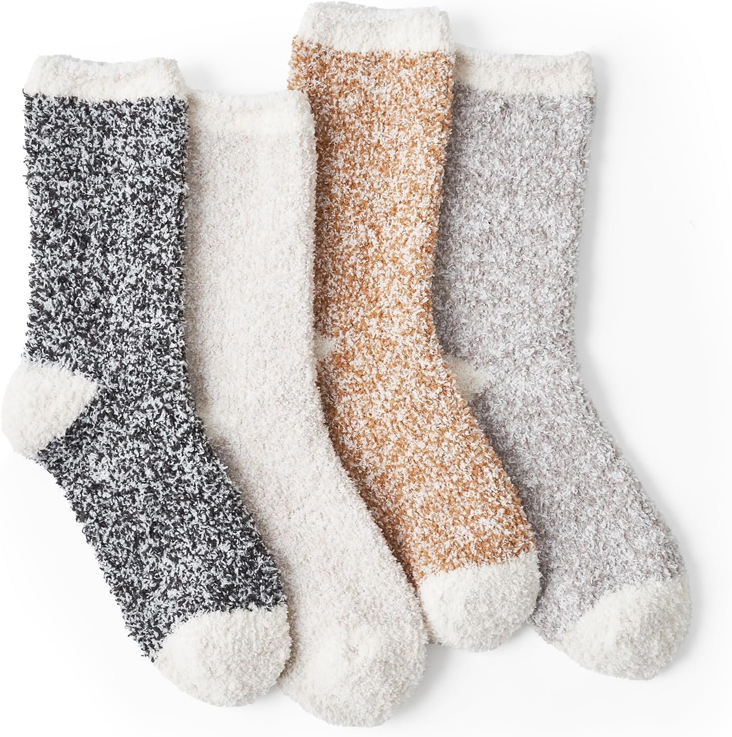 Snuggle Sac Warm Fuzzy Socks Christmas Socks for Women Super Soft Cozy Winter Slipper Socks Set Birthday Gifts For Her 4Pairs - Image 2