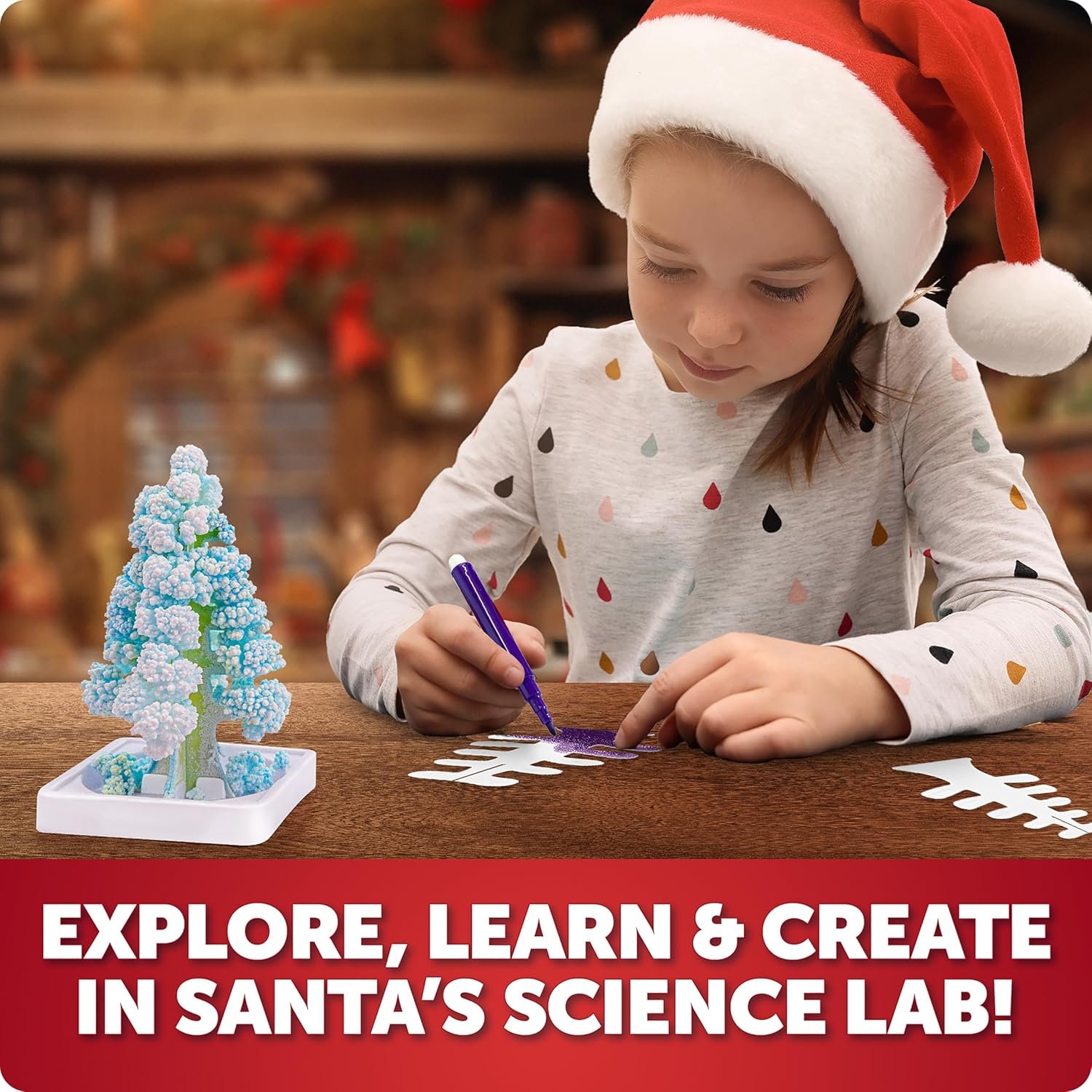 Santa's Christmas Science Workshop - Holiday STEM Kit for Kids with 5 Magical Experiments & 20 Bonus Activities, Educational Science Kit, for Kids Age 8 and Up - Image 3