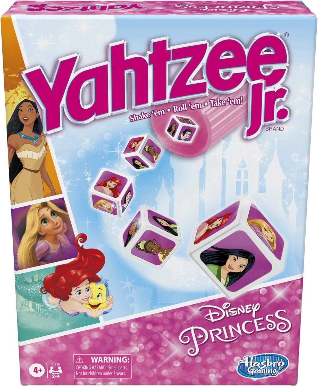 Hasbro Gaming Yahtzee Jr. Disney Princess Edition Dice Game | Kids Counting & Matching Games for Preschoolers | 2-4 Players for Girls & Boys | Ages 4+ (Amazon Exclusive) - Image 2