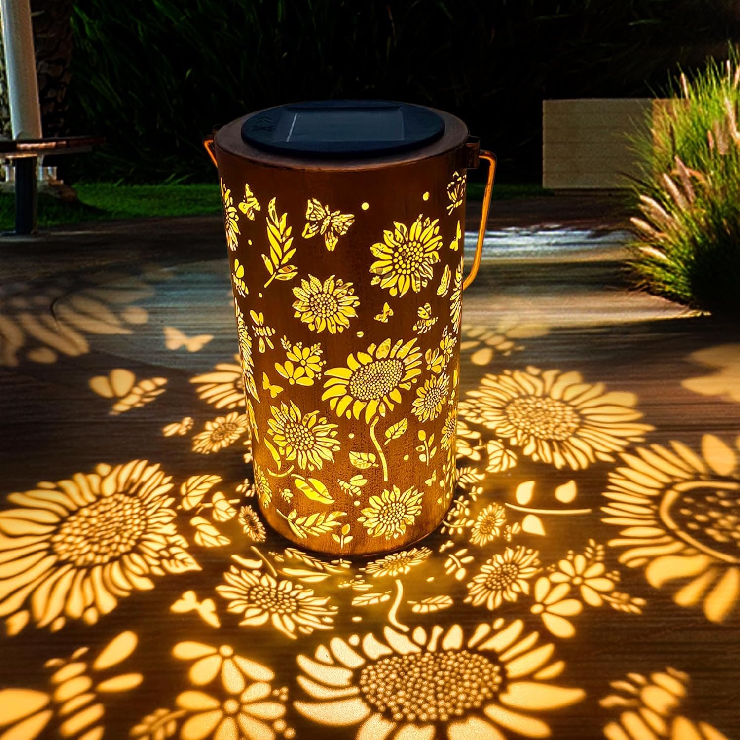 Sunflower Solar Lanterns Outdoor Waterproof, Birthday Gifts for Women Mom Grandma, Hanging Solar Lights for Yard, Patio, Porch, Garden Decor, Christmas Gifts for Her/Him - Image 2