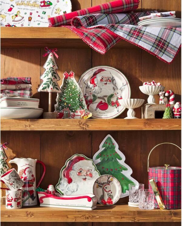 Mud Pie Santa Sleigh Cracker, dish 4 1/4" x 12" | toothpick 3 1/4", Red - Image 4