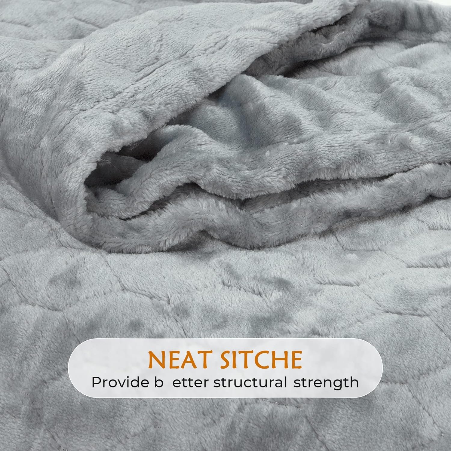 TOONOW Fleece Blanket Super Soft Cozy Throw Blanket 50" x 60", Lightweight Fuzzy Comfy Textured Flannel Blanket Warm Plush Throw Blankets for Couch, Sofa, Bed, Light Grey - Image 6