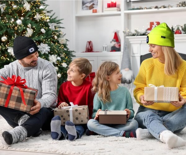 Etsfmoa Hat with Light,Rechargeable LED Colored Light Beanie,Gifts for Men Women,Warm Knitted Cap - Image 6