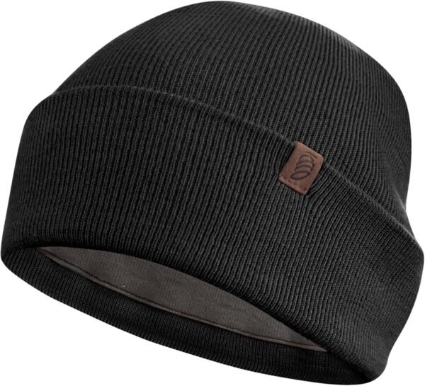 Golden Kocoon® -E-M-F Bamboo Viscose Beanie with EcoShield™ Tech Bamboo Lyocell Faraday Fabric Silver Liner-Adult Size in Black -5 g, Cell Towers,Bluetooth,Smart Meters & WiFi- Golden Cocoon Hat Cap - Image 2