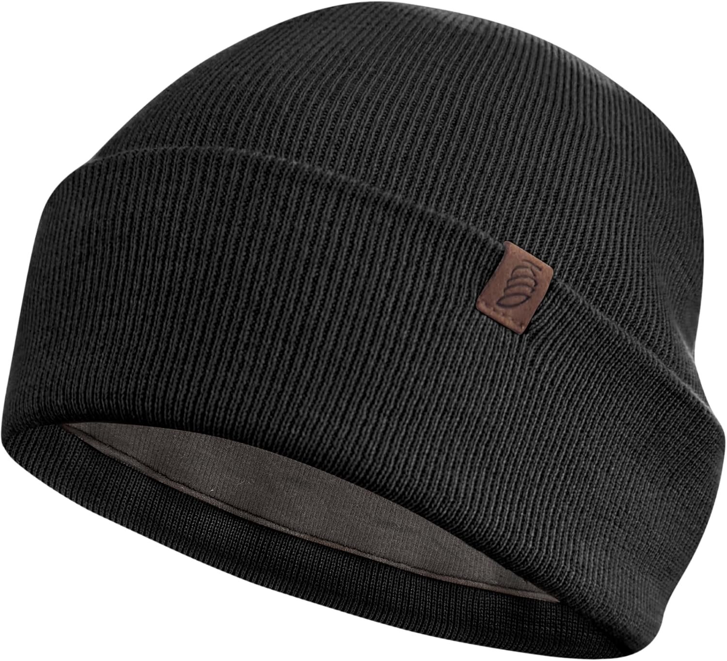 Golden Kocoon® -E-M-F Bamboo Viscose Beanie with EcoShield™ Tech Bamboo Lyocell Faraday Fabric Silver Liner-Adult Size in Black -5 g, Cell Towers,Bluetooth,Smart Meters & WiFi- Golden Cocoon Hat Cap - Image 2