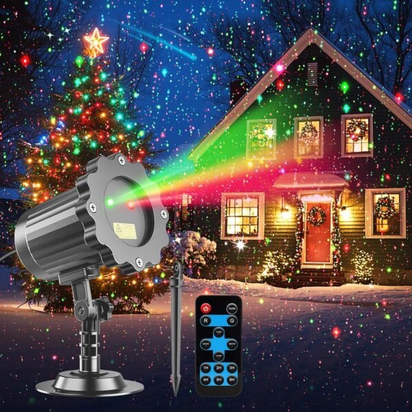 Outdoor Christmas Laser Light, Red and Green Christmas Laser Lights for Christmas Holidays Garden Decoration - Image 2
