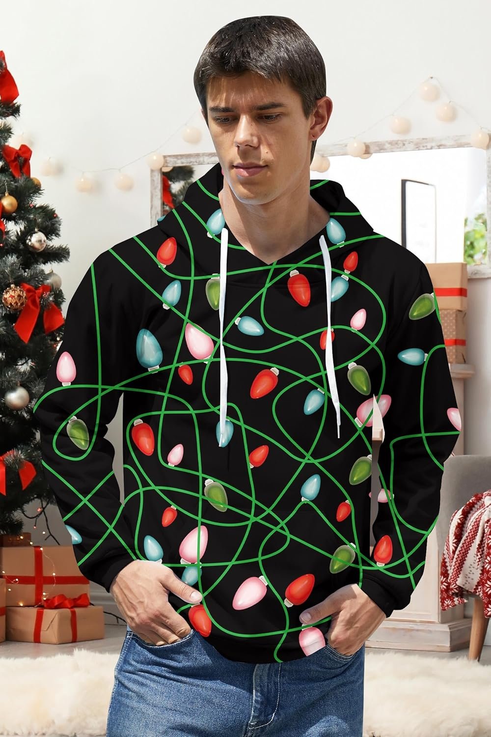 Ugly Christmas Hoodies Mens Womens Funny 3D Printed Sweatshirts with Pockets M-XXL - Image 6