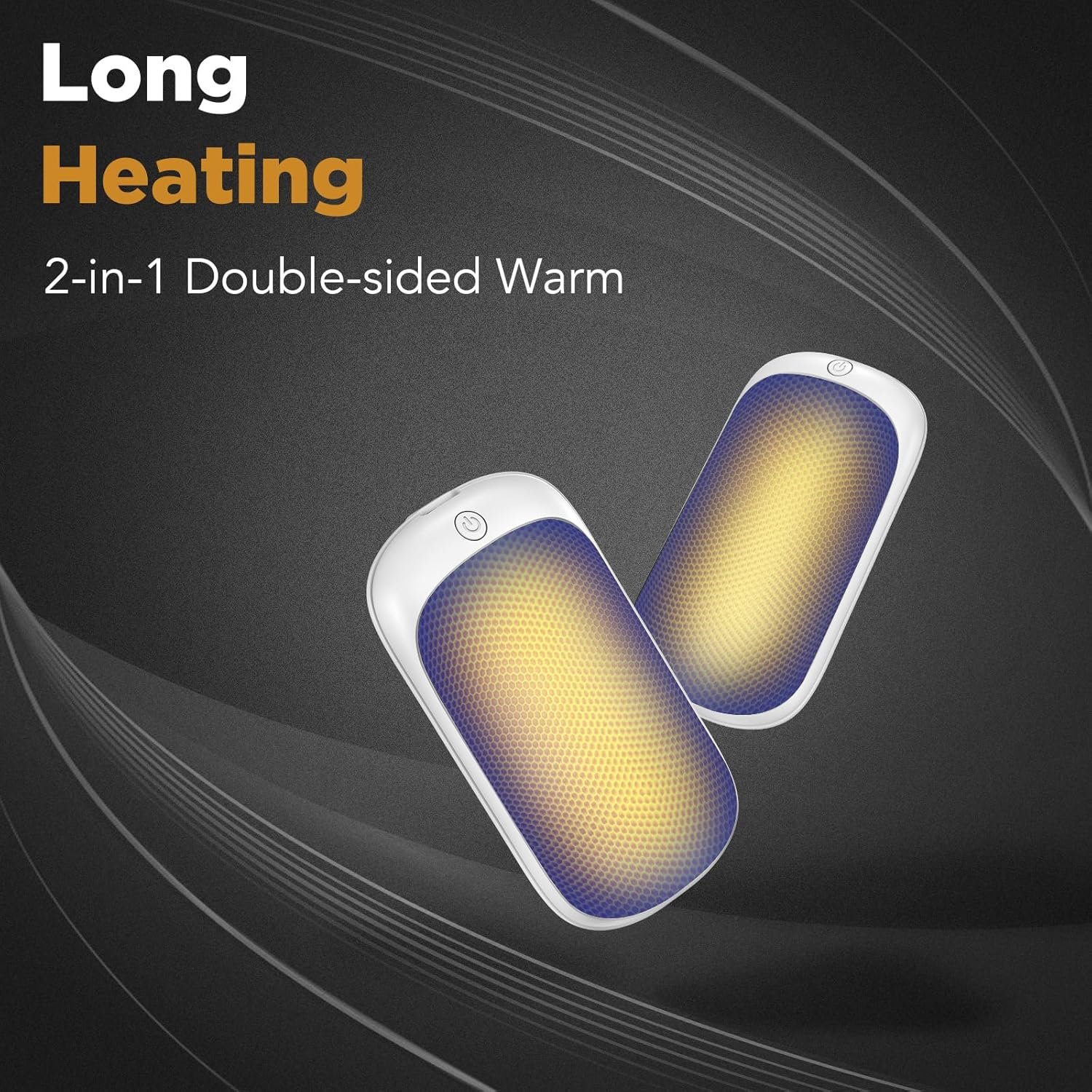 2 Pack Hand Warmers Rechargeable, Portable Electric Hand Warmers Reusable, USB 2 in 1 Handwarmers, Outdoor/Indoor/Warm Gifts for Men Women Kids - Image 5
