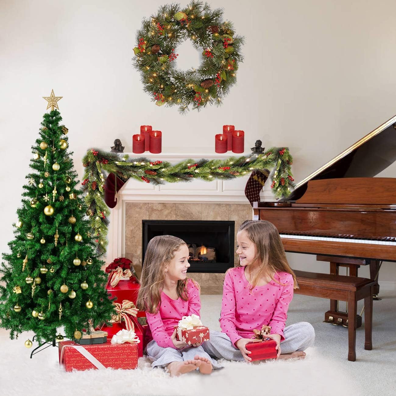 Sunnyglade 4 FT Premium Artificial Christmas Tree 400 Tips Full Tree Easy to Assemble with Christmas Tree Stand (4ft) - Image 4
