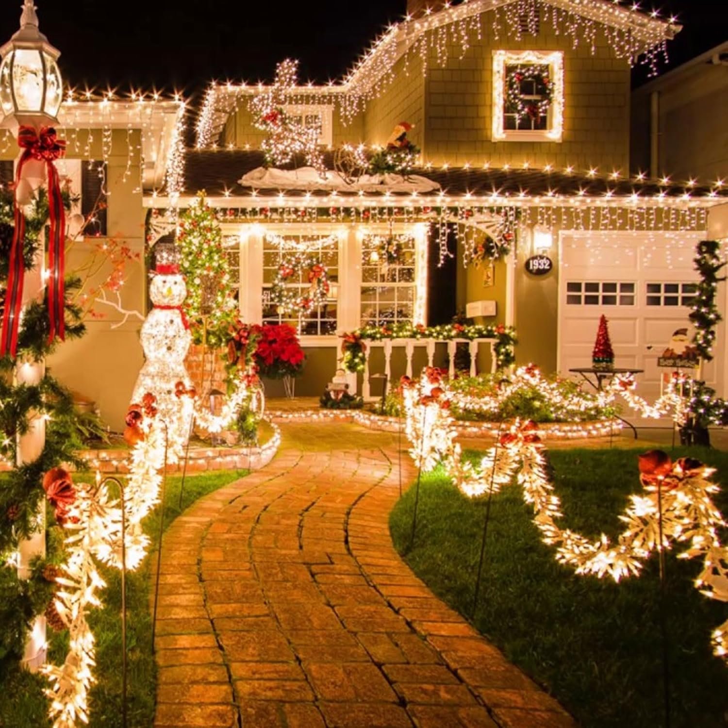 TW SHINE Christmas Lights, 1000 LED 328FT Christmas Tree Lights Plug in with 8 Modes, Remote Waterproof Christmas String Lights Outdoor Indoor Decorations for Xmas Party Yard Decor, Warm White - Image 6